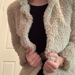 Kenneth Cole Shaggy Faux Fur Coat